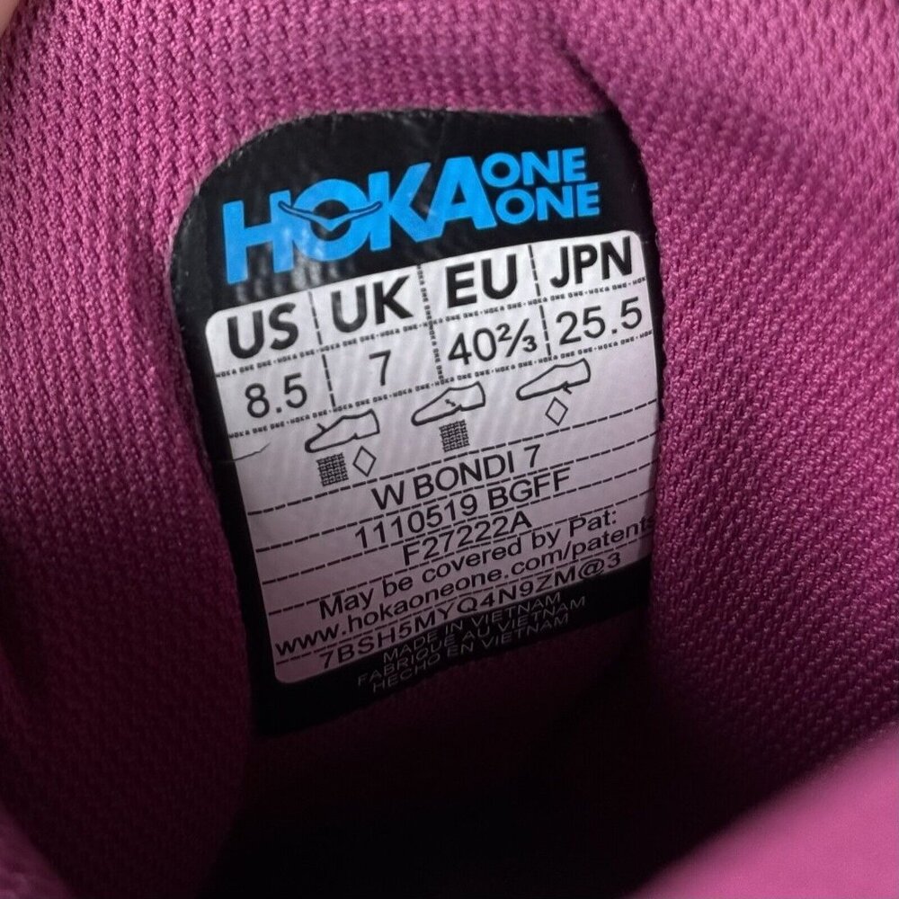 Hoka One One Black and Pink Athletic Shoes - Picture 16 of 16